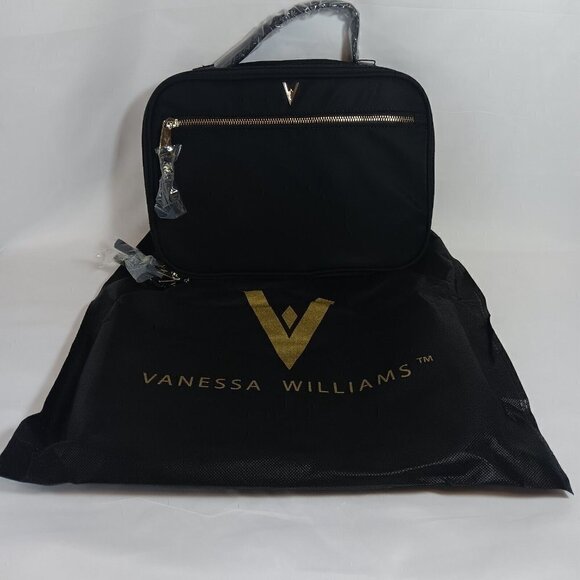 Vanessa Williams Large Cosmetic Bag NWT and Dustbag Black - Picture 6 of 9